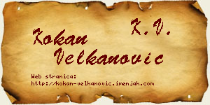 Kokan Velkanović vizit kartica